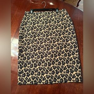 Talbots Animal Print Pencil Skirt